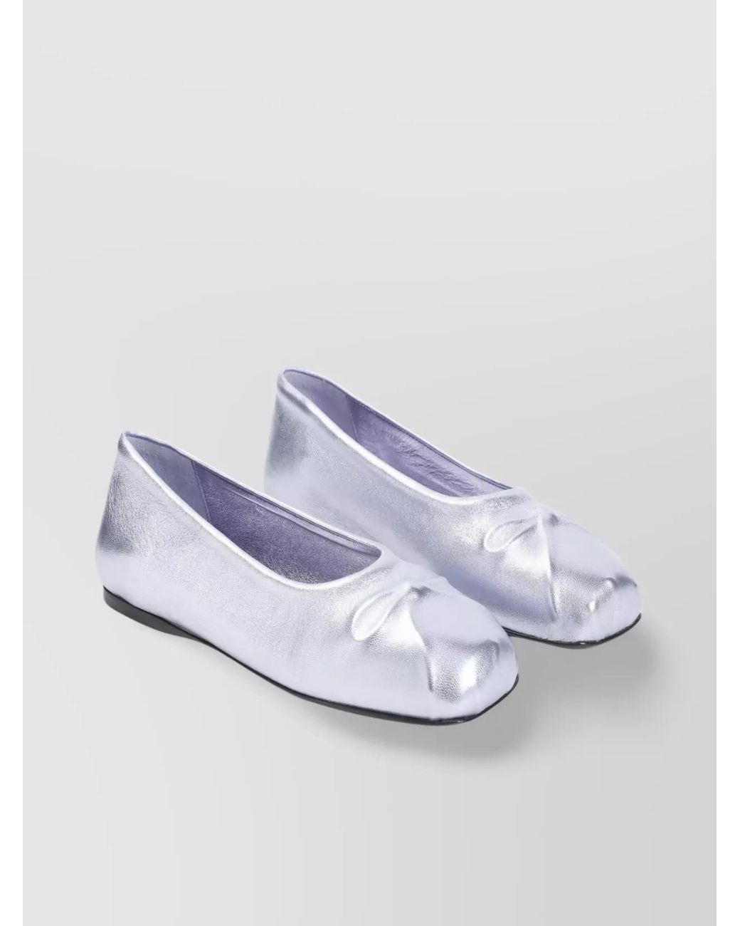 Marni White Leather Little Bow Ballerina Shoes