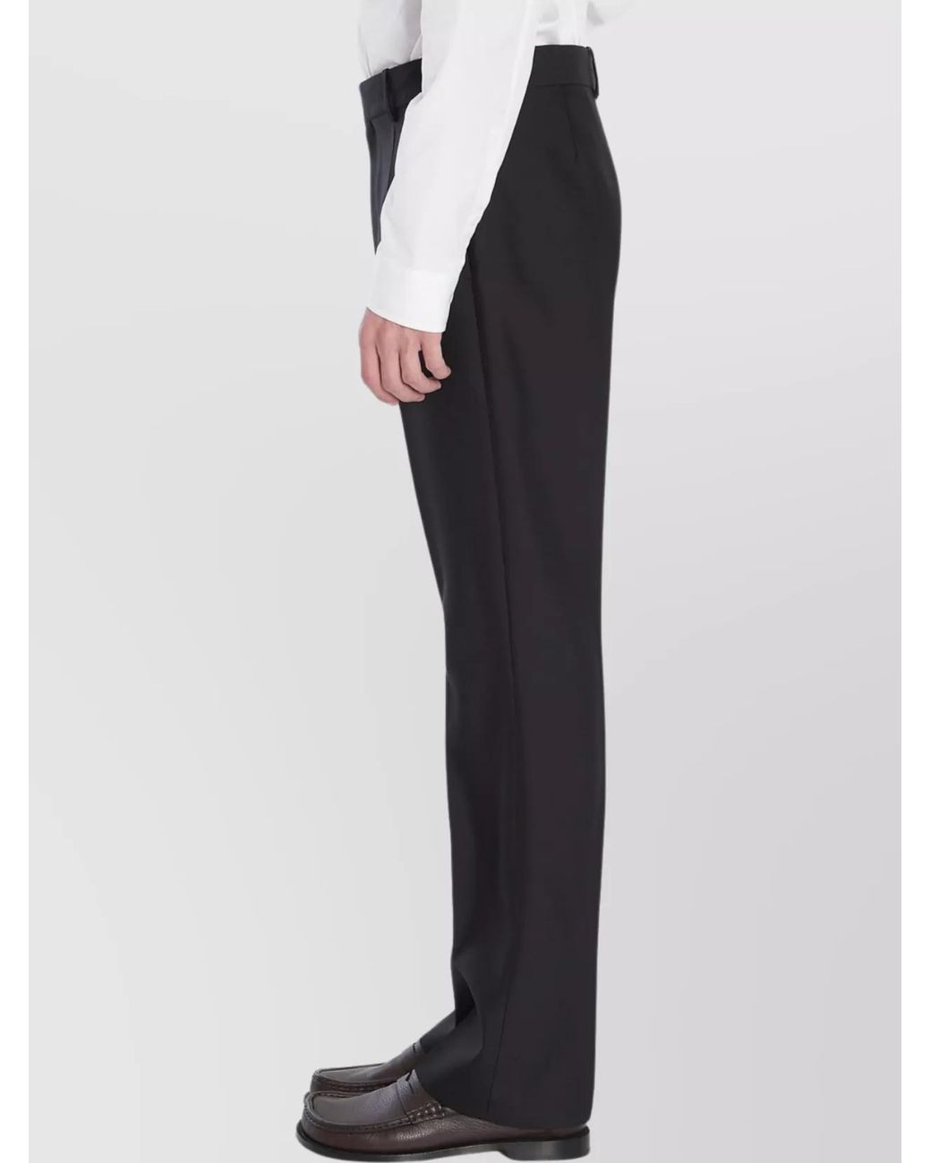 Loewe Black Tailored Wool And Silk Trousers for men