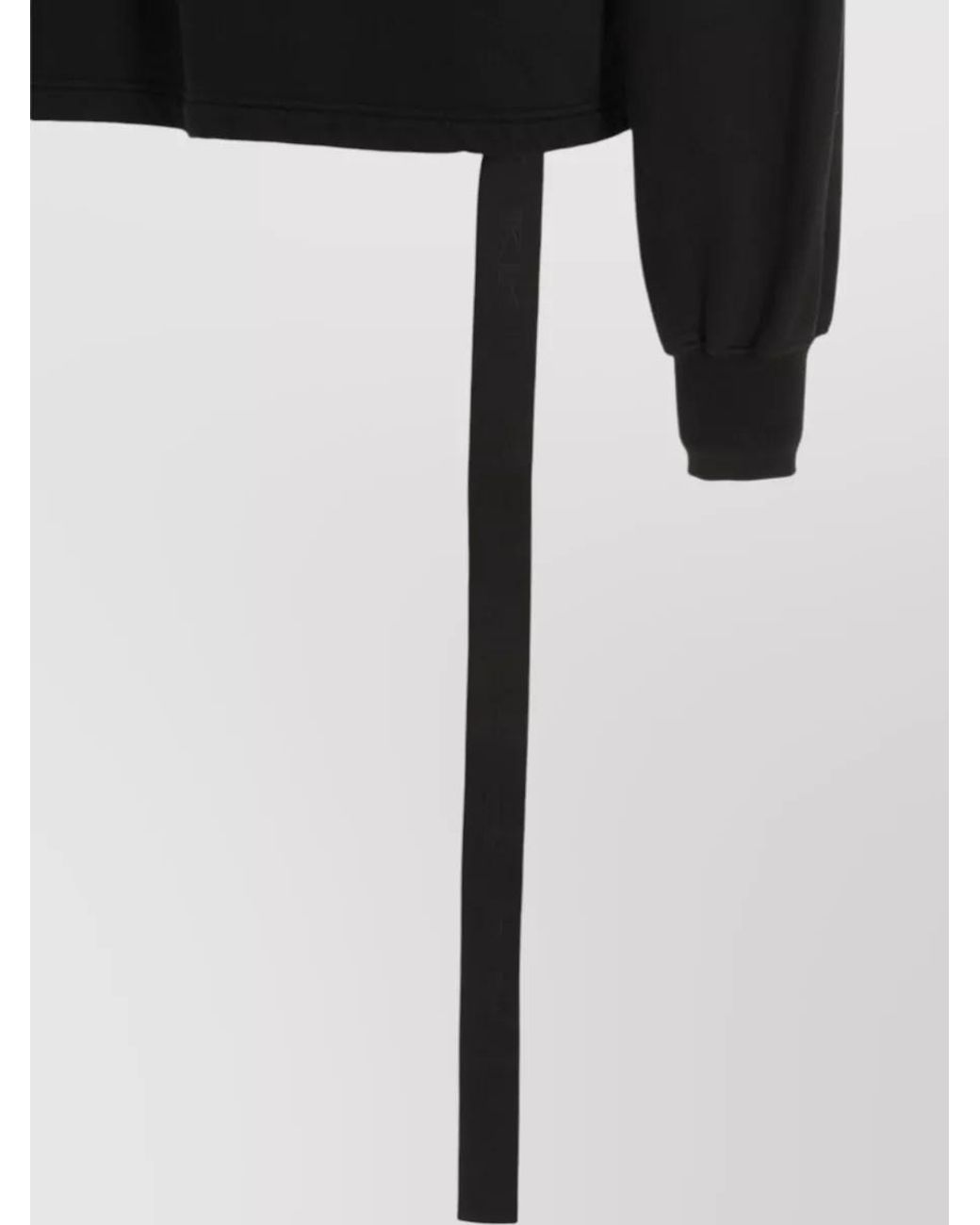 Rick Owens Black Cotton Oversized Hooded Jacket for men