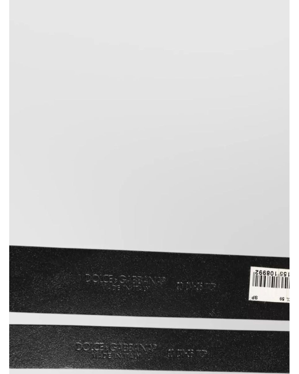 Dolce & Gabbana Black Leather Double Strap Belt for men