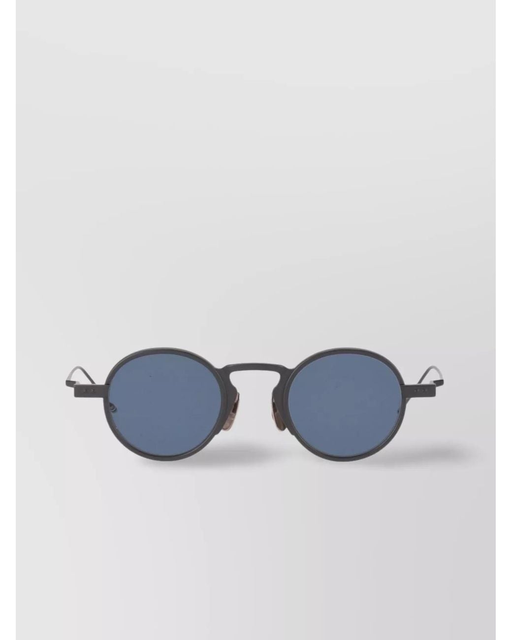 Thom Browne Blue Titanium Round Sunglasses