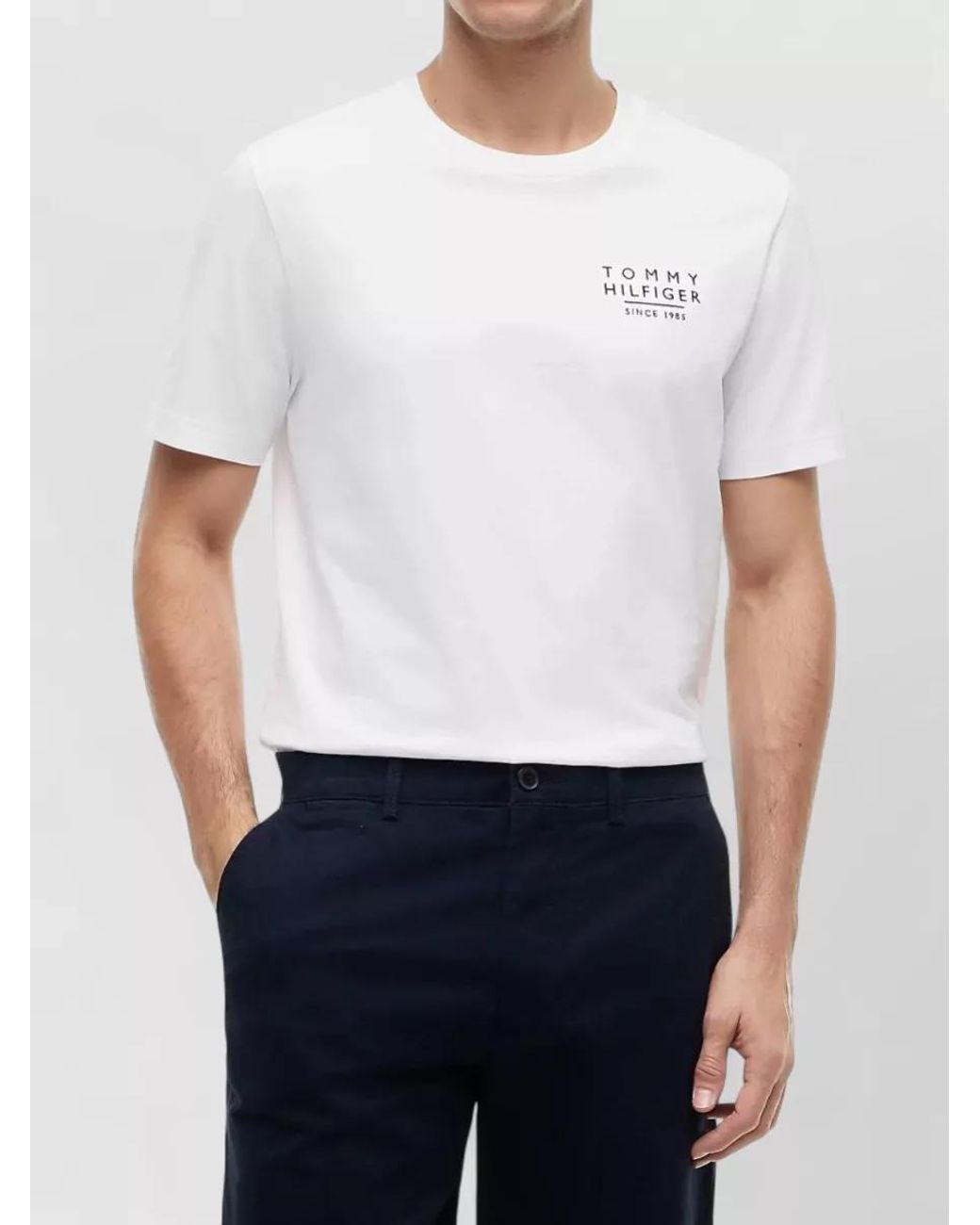 Tommy Hilfiger White Cotton Regular-Fit T-Shirt for men