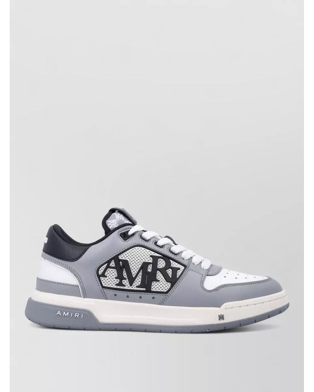 Amiri White Classic Low Two-Tone Perforated Leather Sneakers for men