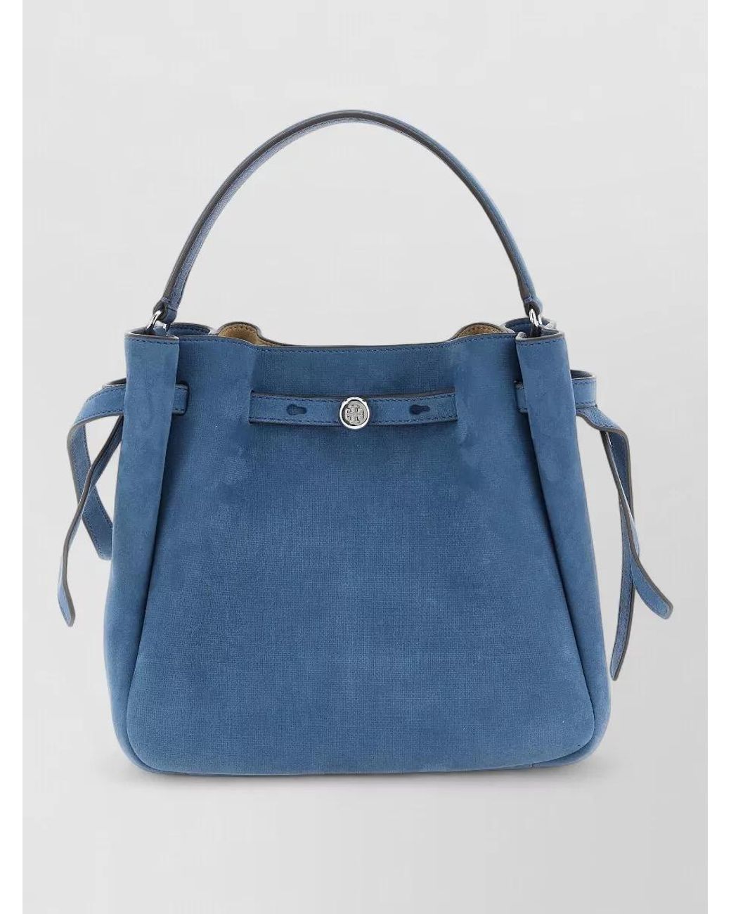 Tory Burch Blue Romy Leather Bucket Bag