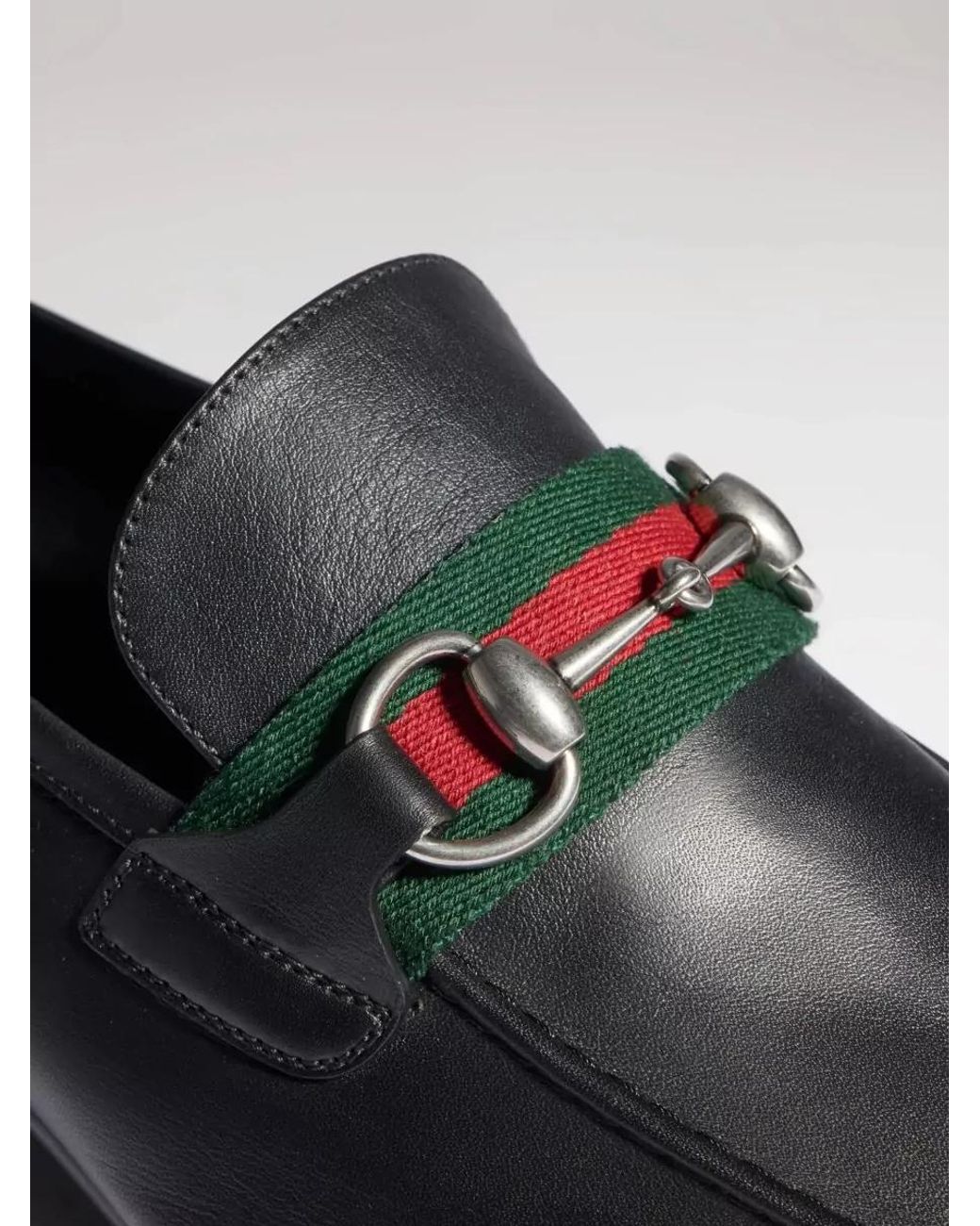 Gucci Black Leather Loafers for men