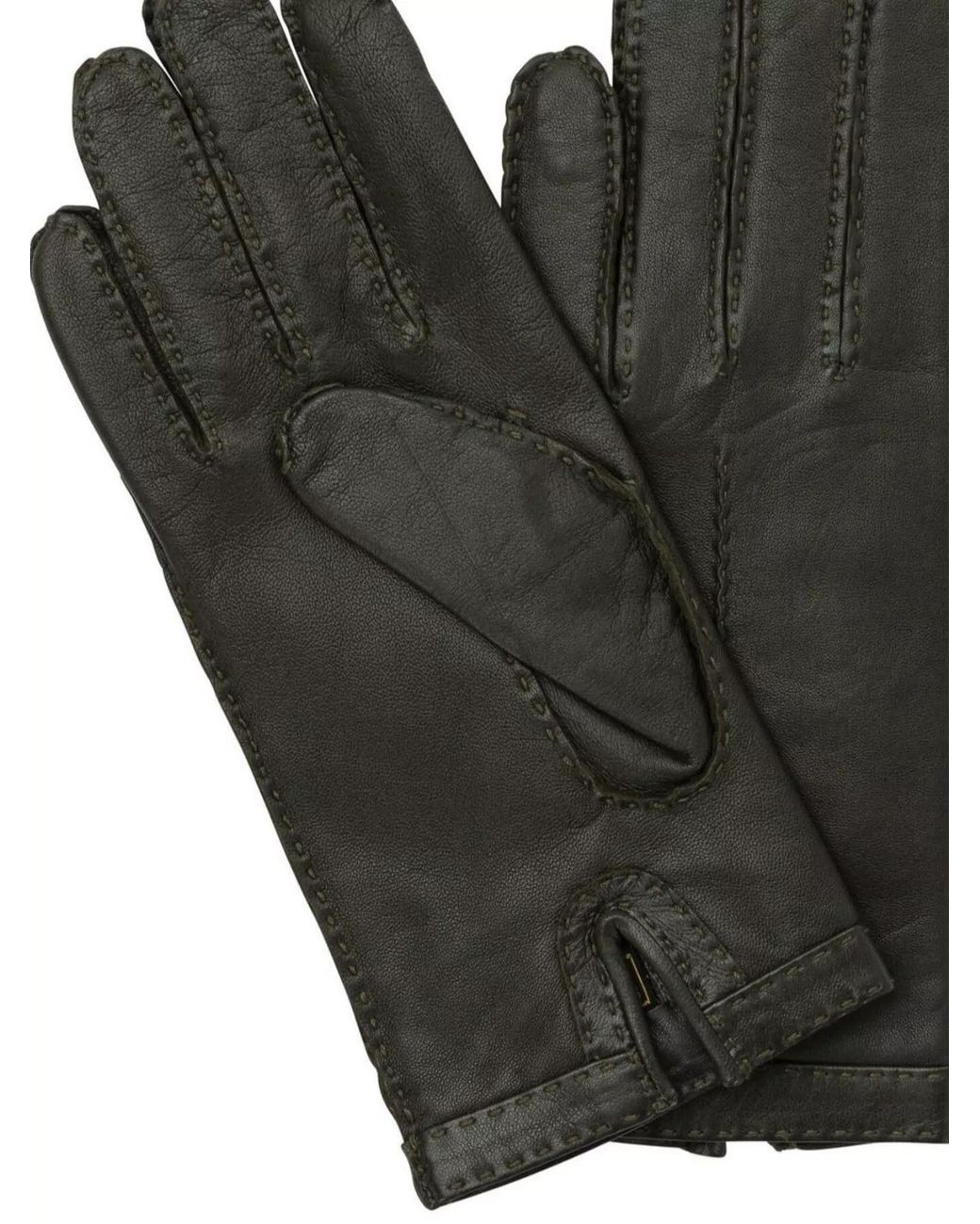 Restelli Black Cashmere Wool Gloves