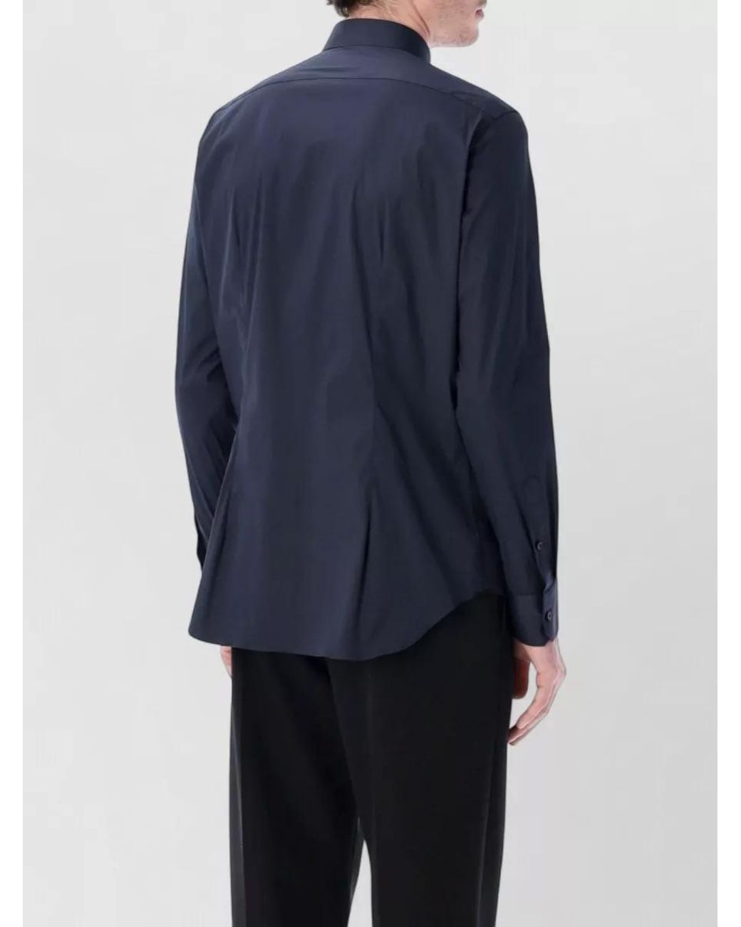 Xacus Blue Stretch Cotton Classic Shirt for men