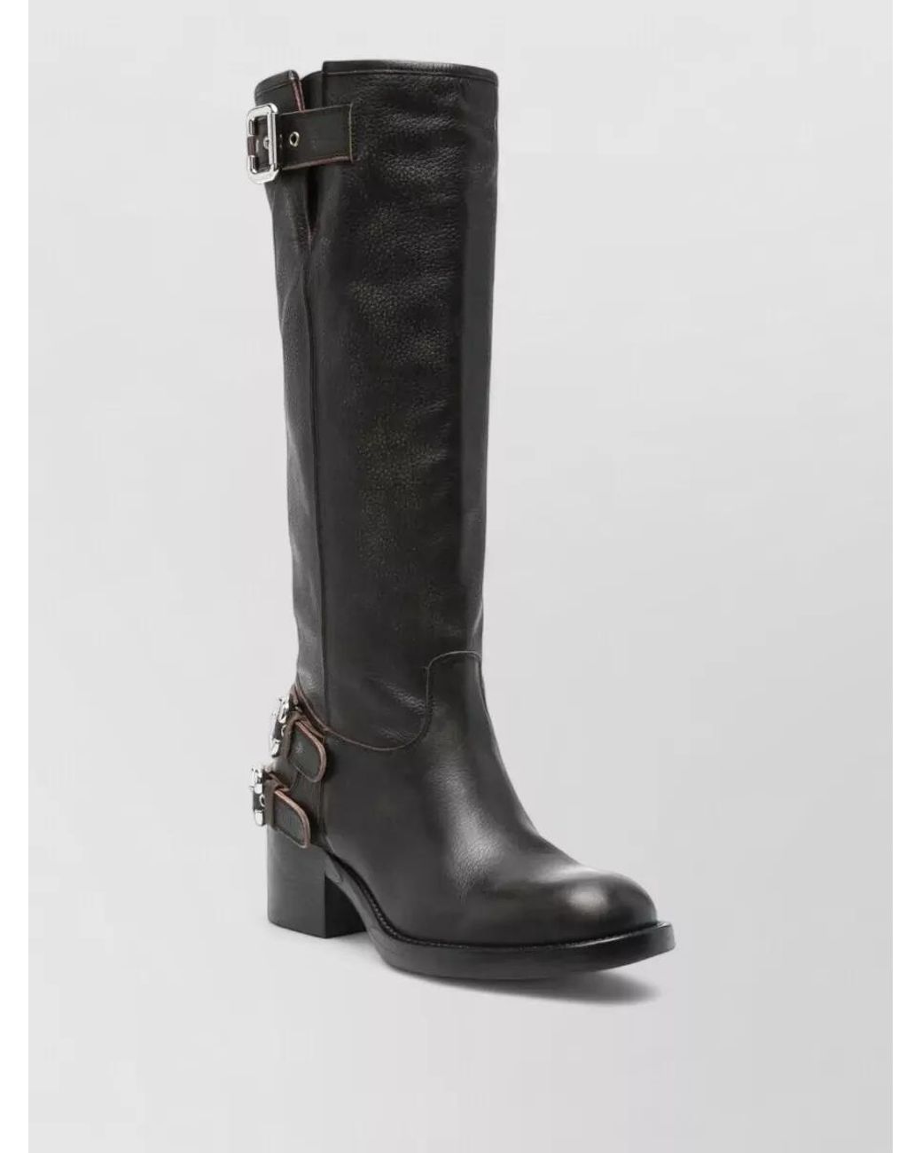 Chloé Black Leather Dakota Biker Boots