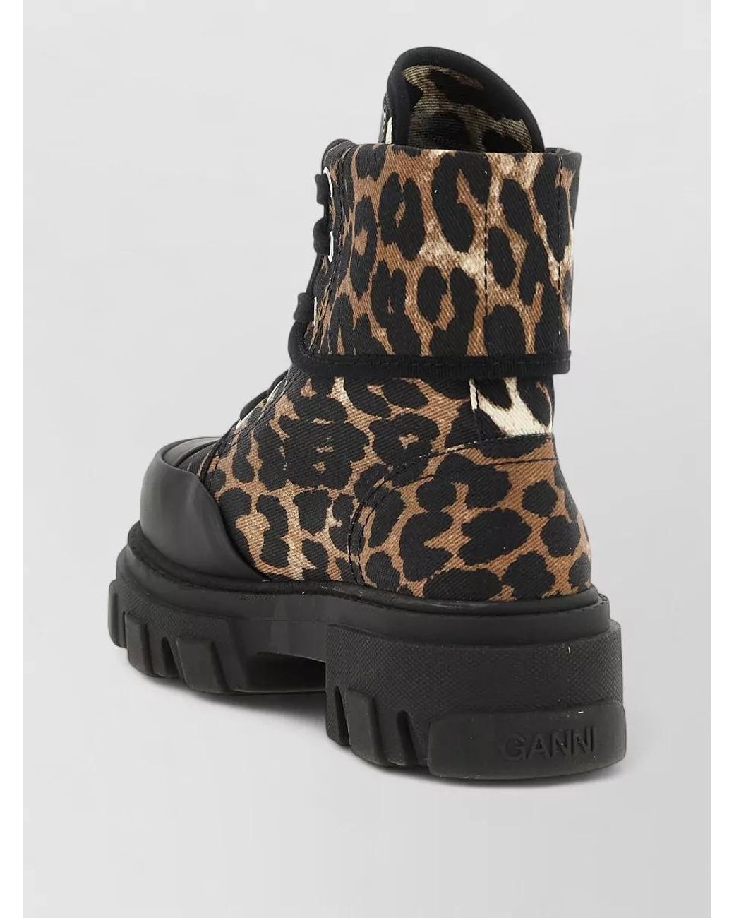Ganni Black Denim Ankle Boots