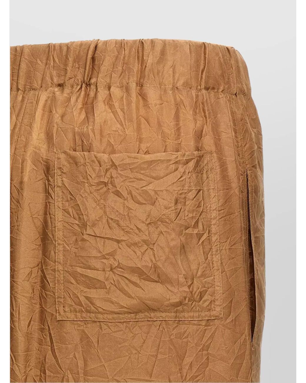 Max Mara Brown Silk Straight Skirt