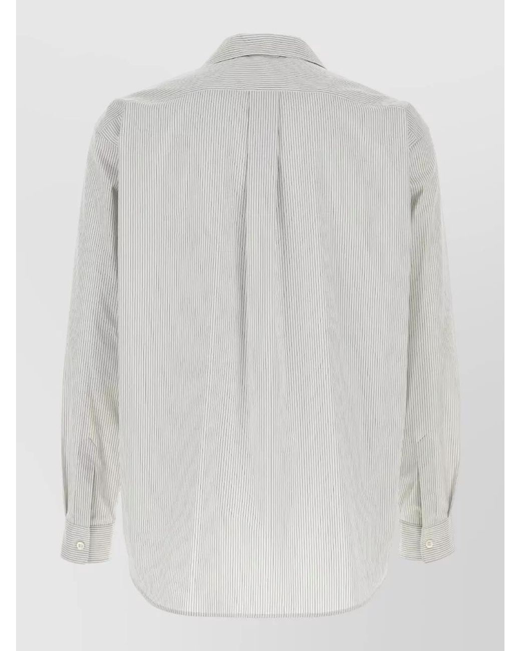 The Row White Embroidered Stretch Poplin Shirt for men