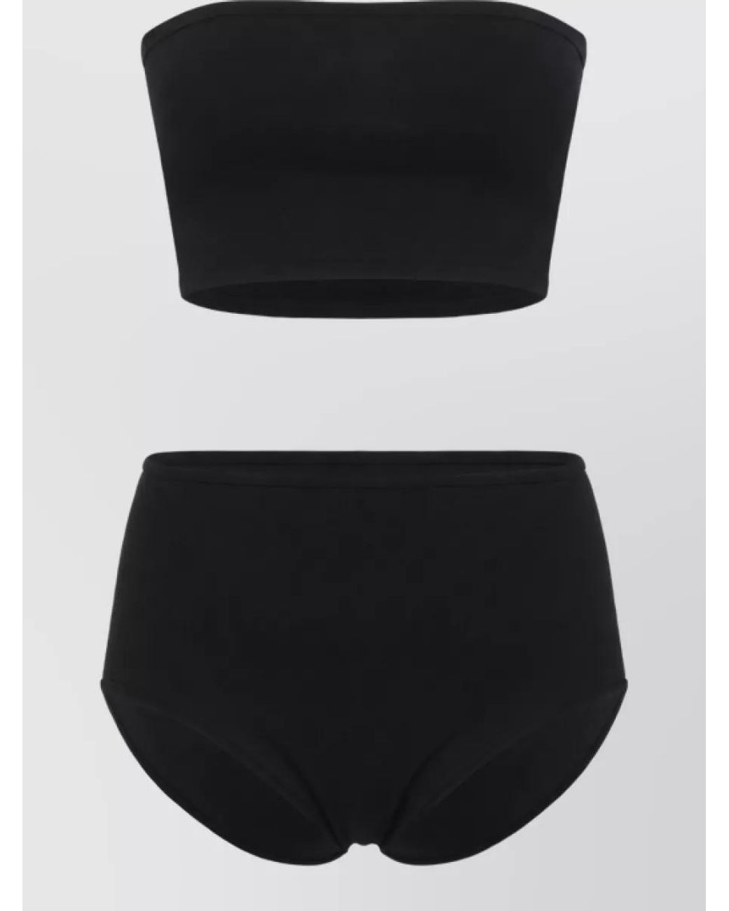 Alaïa Black Bandeau Bikini Set