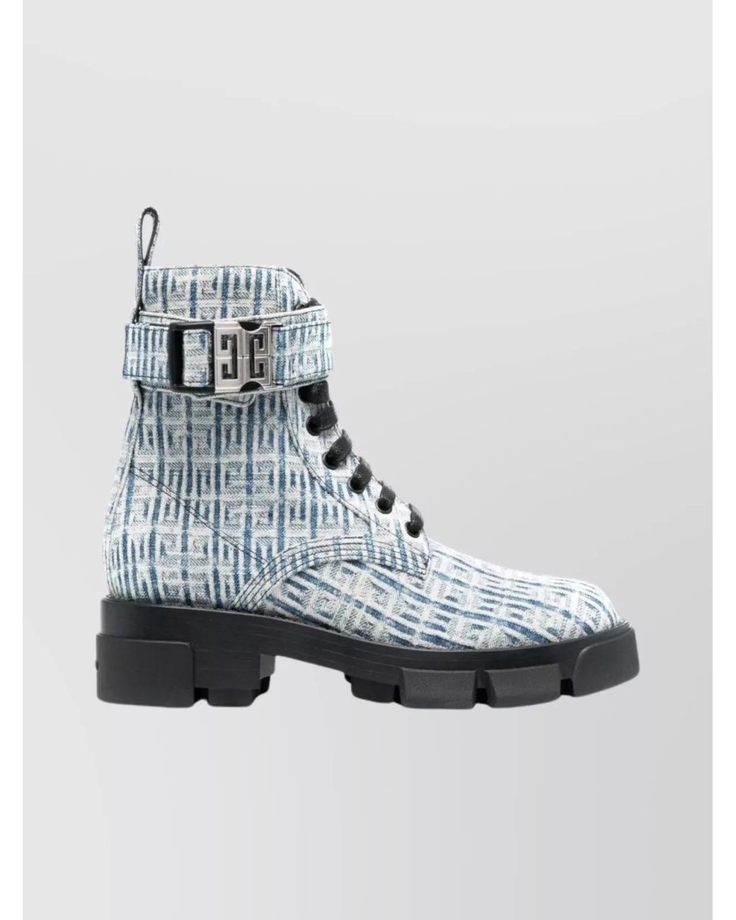 Givenchy Blue Lace-Up Boots