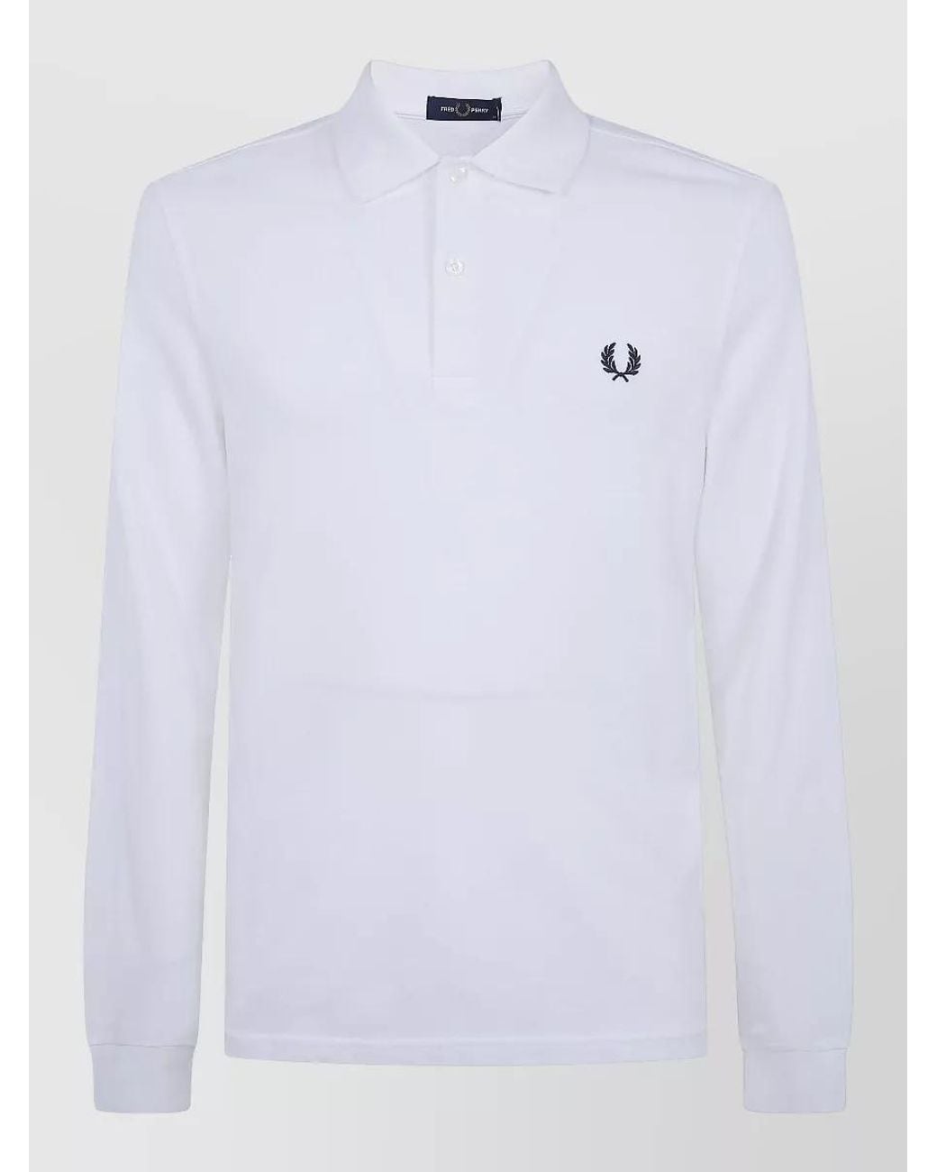 Fred Perry White Long-Sleeve Shirt for men