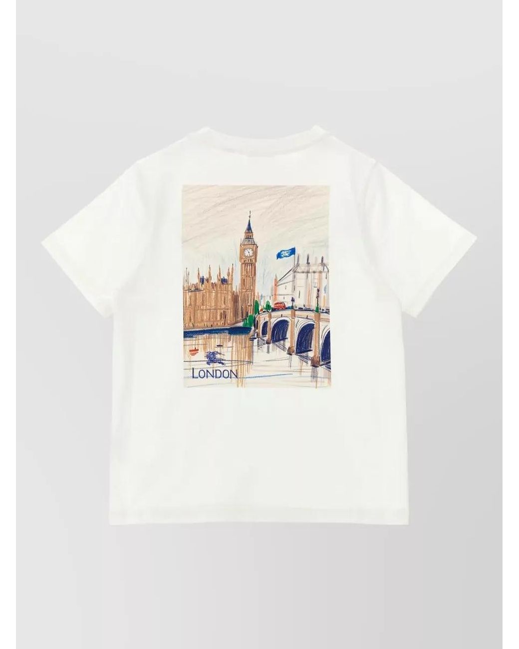 Burberry White Printed Cotton Short-Sleeve T-Shirt
