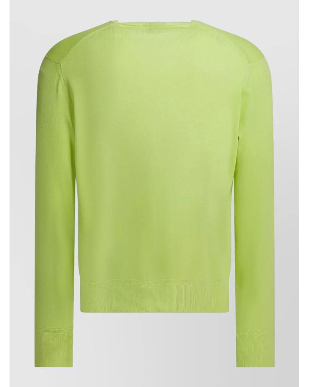 Tom Ford Green Cotton Crew-Neck Long-Sleeve Sweater for men