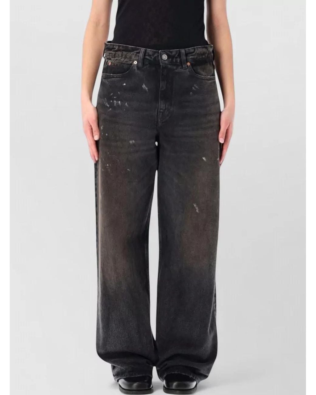 Our Legacy Black Denim High-Rise Wide-Leg Jeans