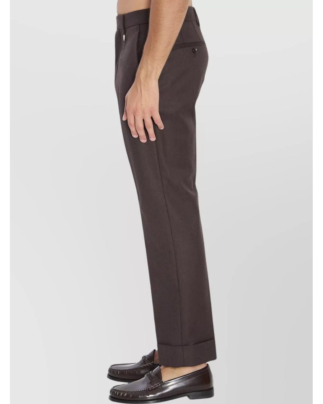 Burberry Brown Tailored Wool Trousers for men