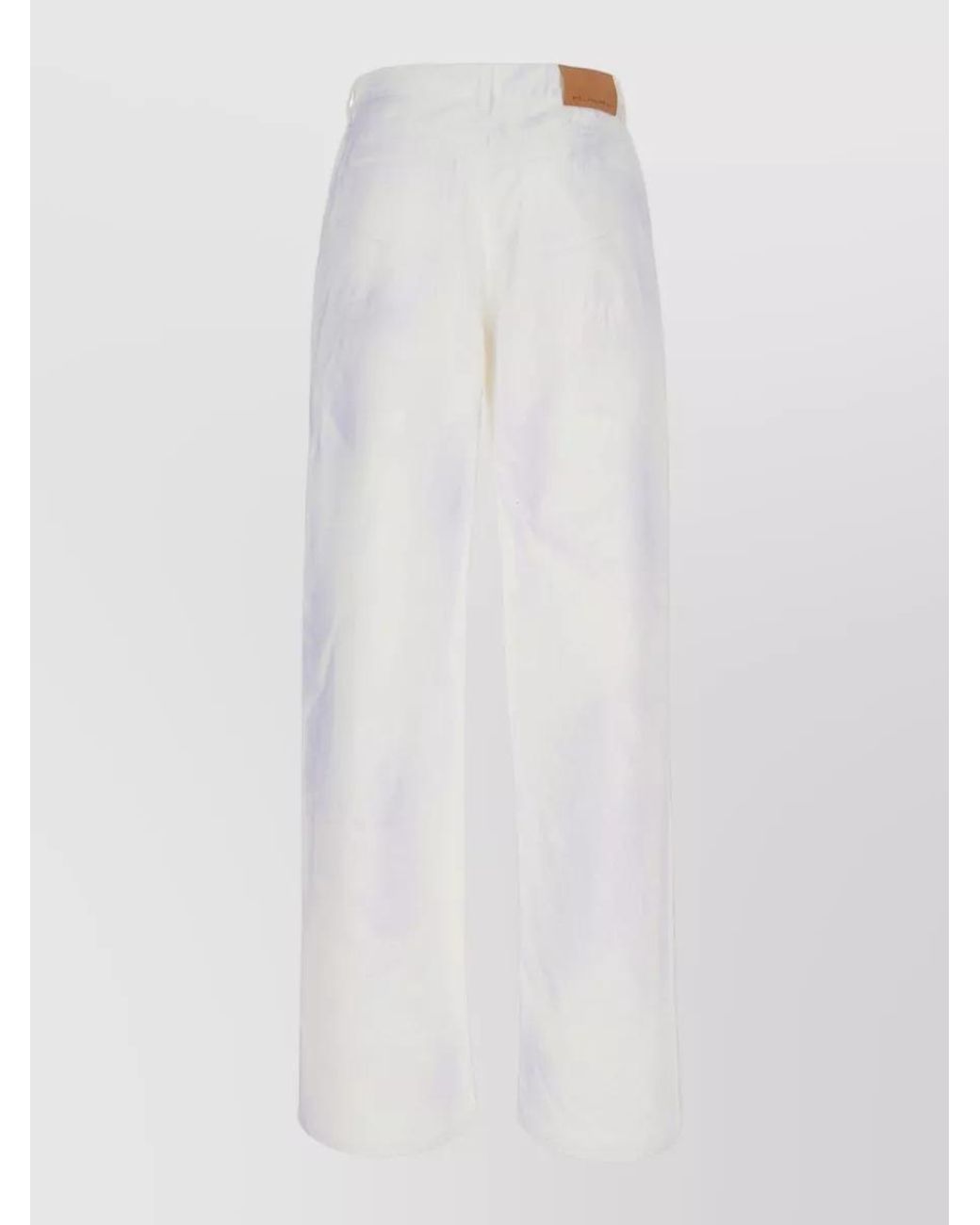 Stella McCartney White Two-Tone Denim Straight-Leg Jeans