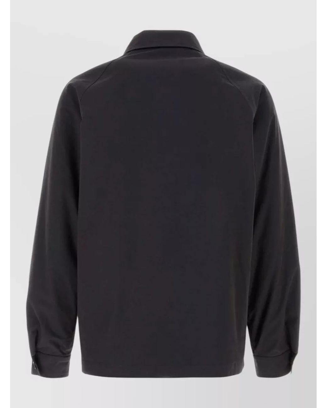 The Row Blue Cotton Cashmere Single-Breasted Coat for men