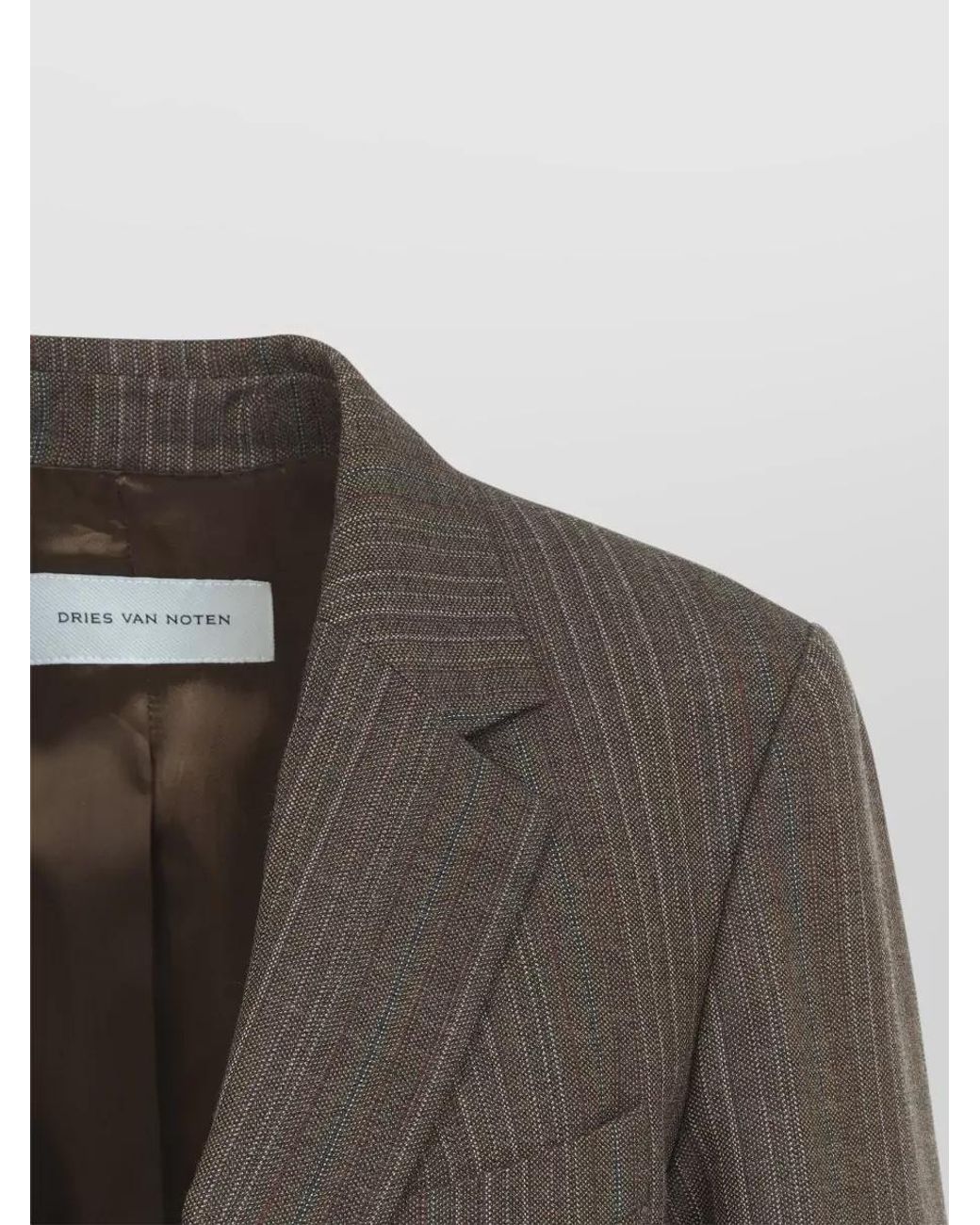 Dries Van Noten Gray Wool Checked Double-Breasted Blazer