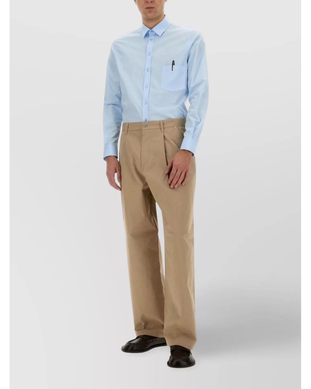 Moschino Blue Regular-Fit Cotton Shirt for men