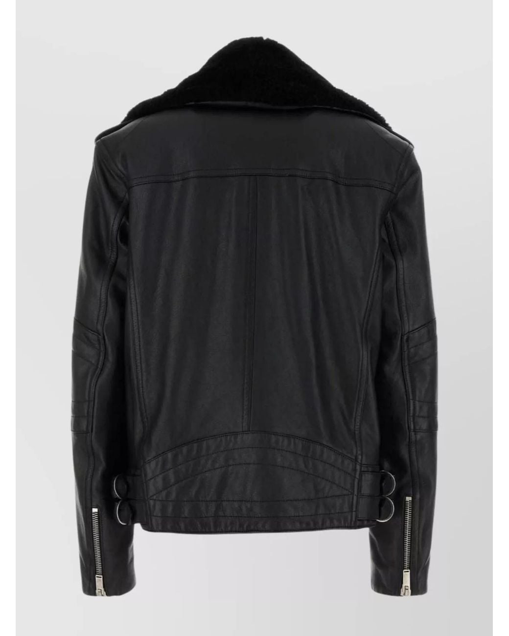 Saint Laurent Black Leather Biker Jacket