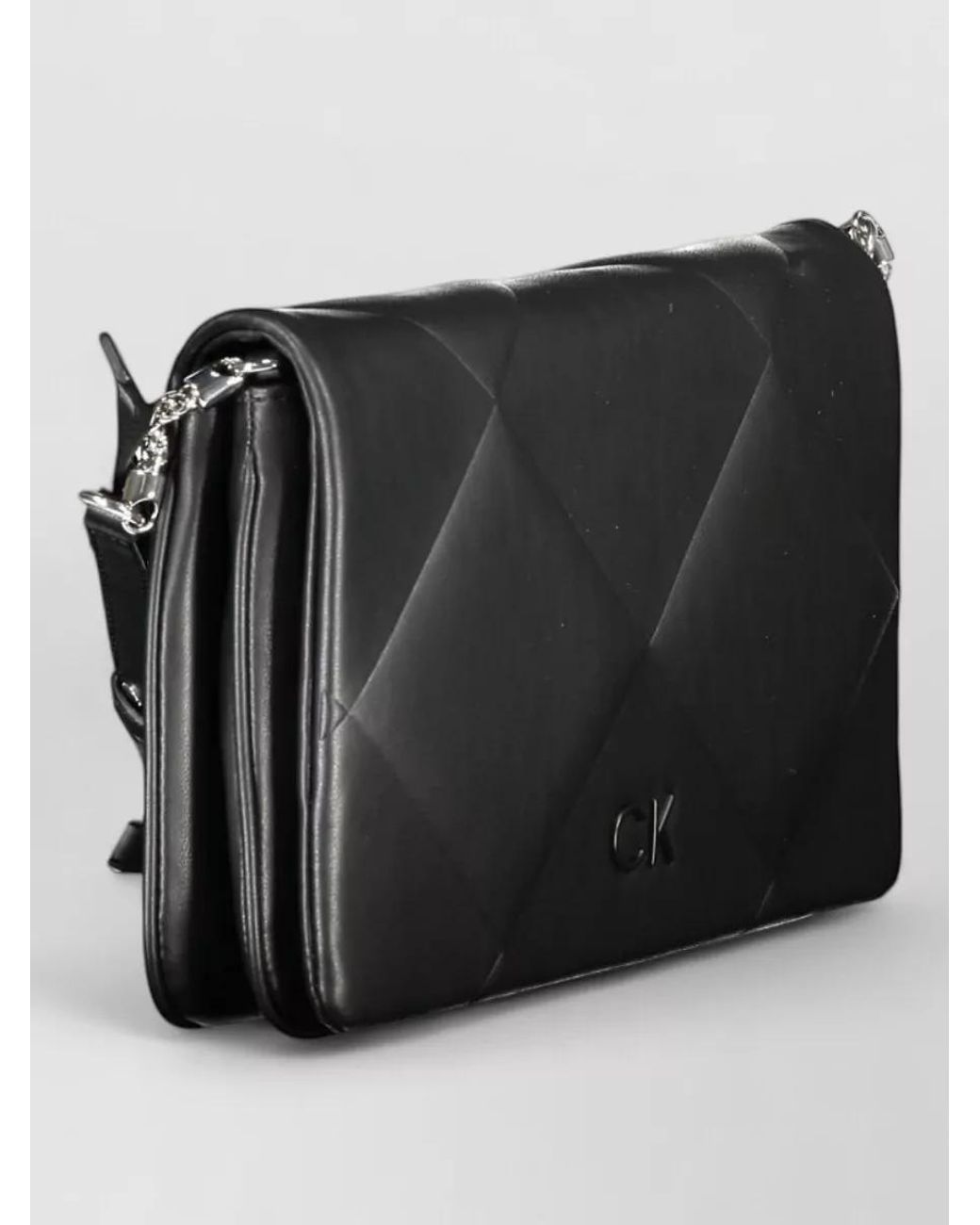Calvin Klein Gray Quilted Clutch Bag