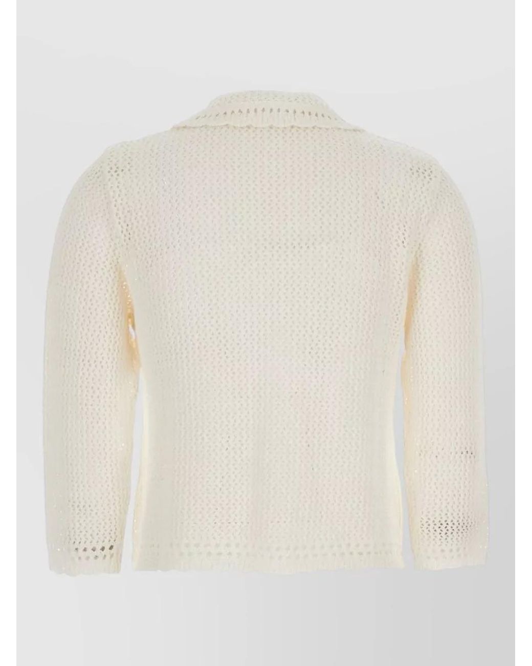 DUNST White Linen And Cotton Blend Cardigan