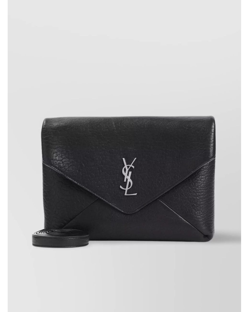 Saint Laurent Black Leather Clutch Bag for men