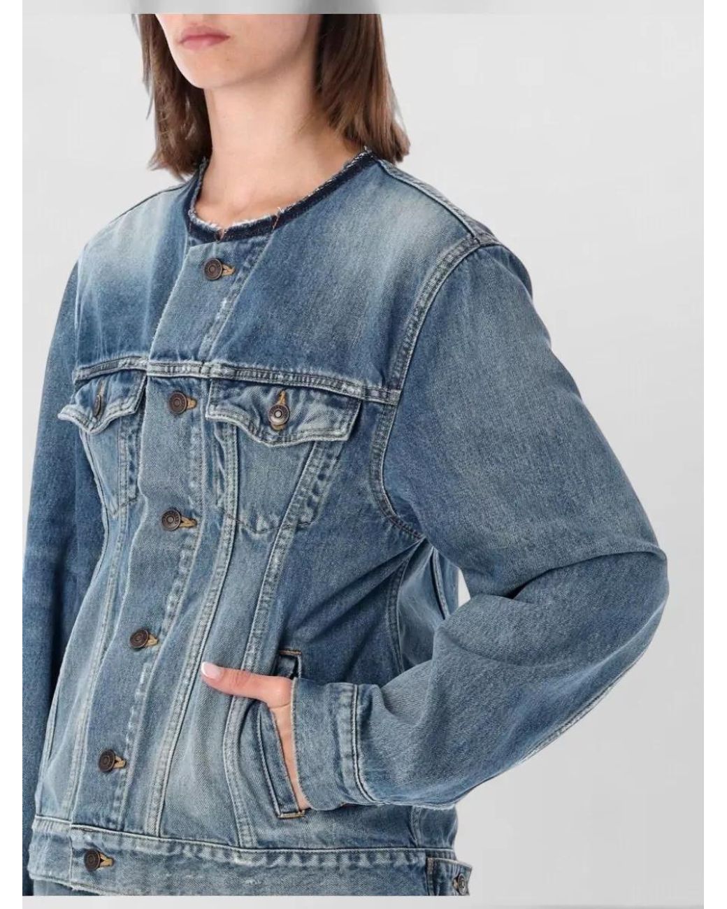 Balenciaga Blue Denim Hourglass Jacket