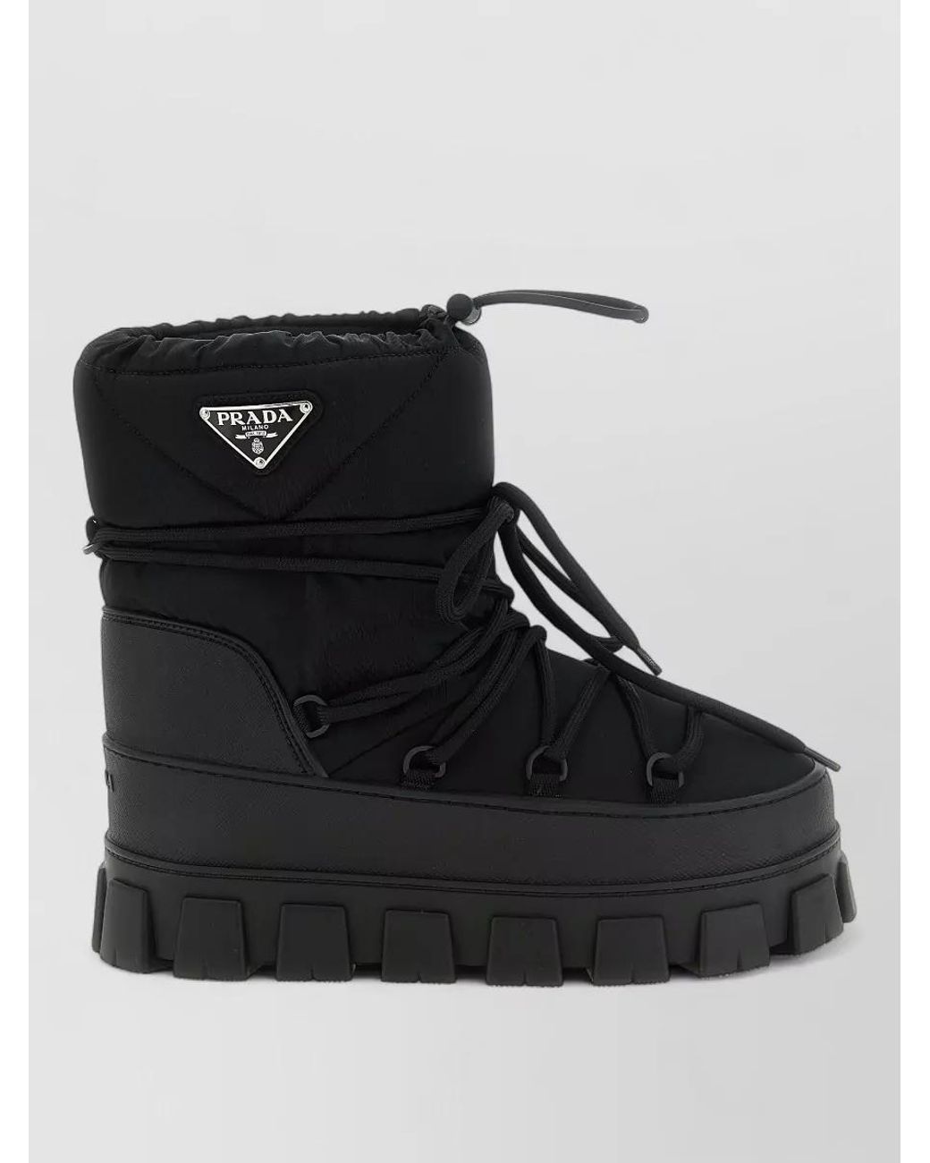 Prada Black Nylon Ankle Boots