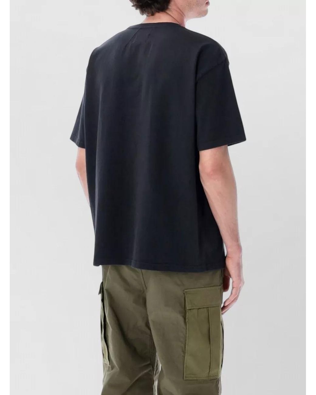 Rhude Blue Banner Cotton T-Shirt for men