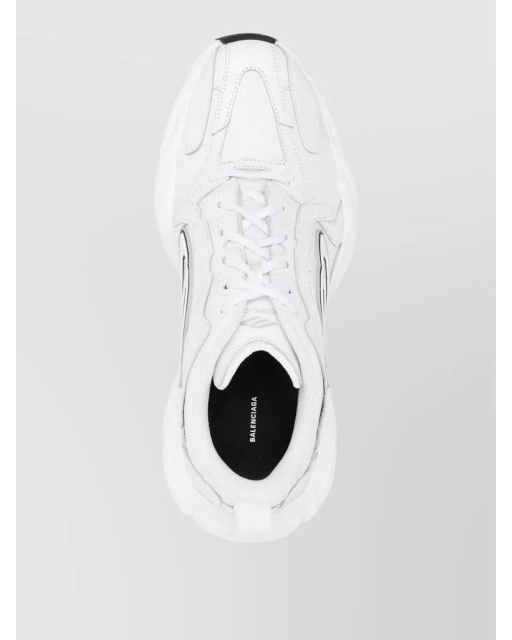 Balenciaga White Leather Low-Top Sneakers for men