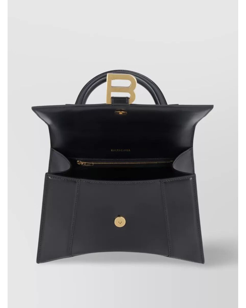 Balenciaga Black Hourglass Small Leather Tote Bag