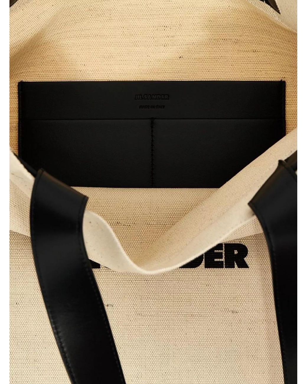 Jil Sander Natural Medium Canvas Tote Bag