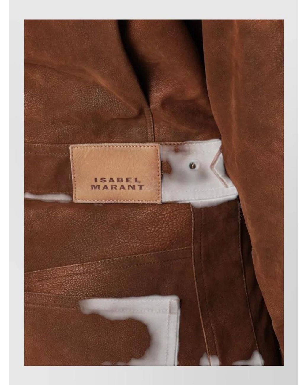 Isabel Marant Brown Faux Suede Fitted Biker Jacket