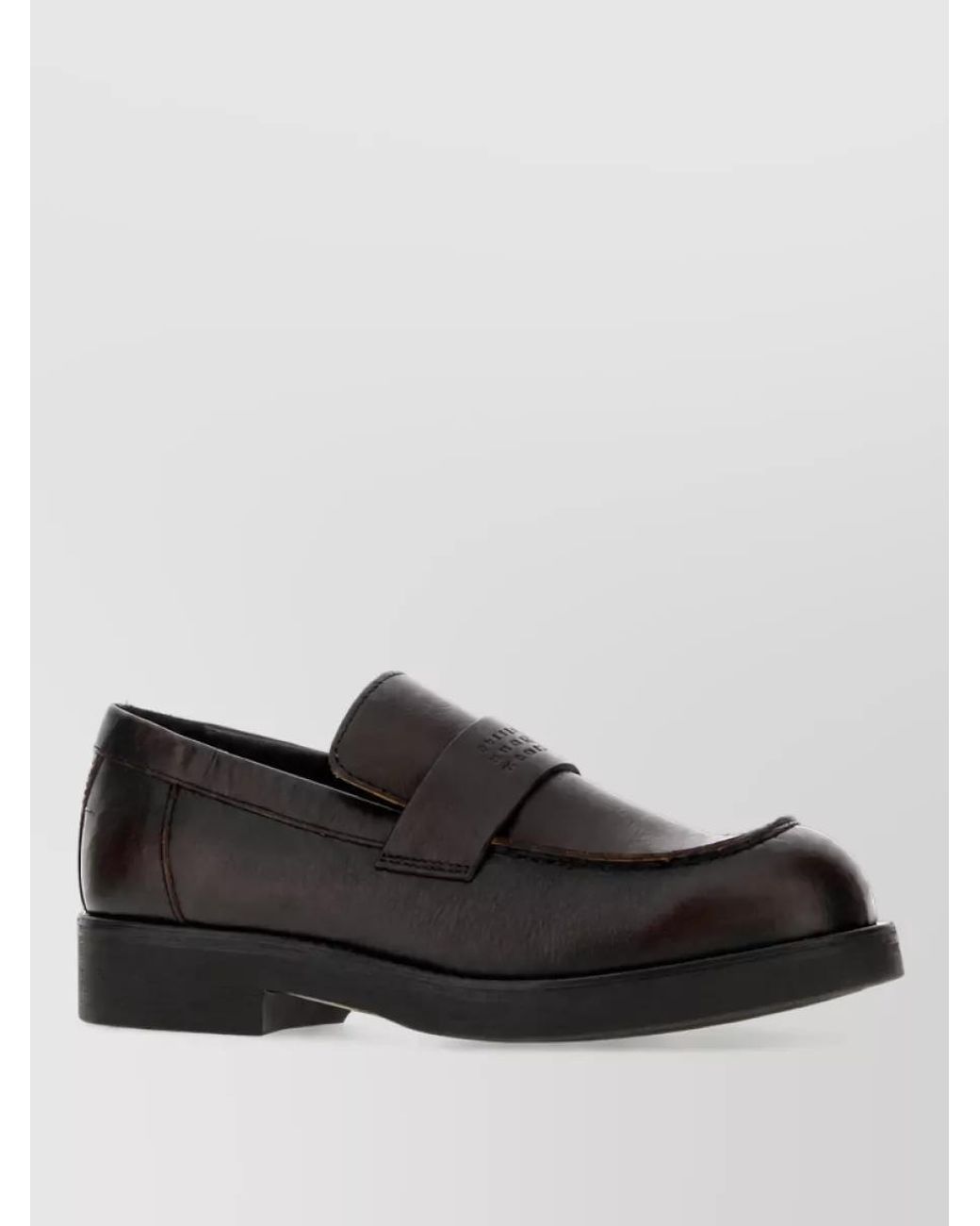 MM6 by Maison Margiela Black Leather Monk Shoes for men