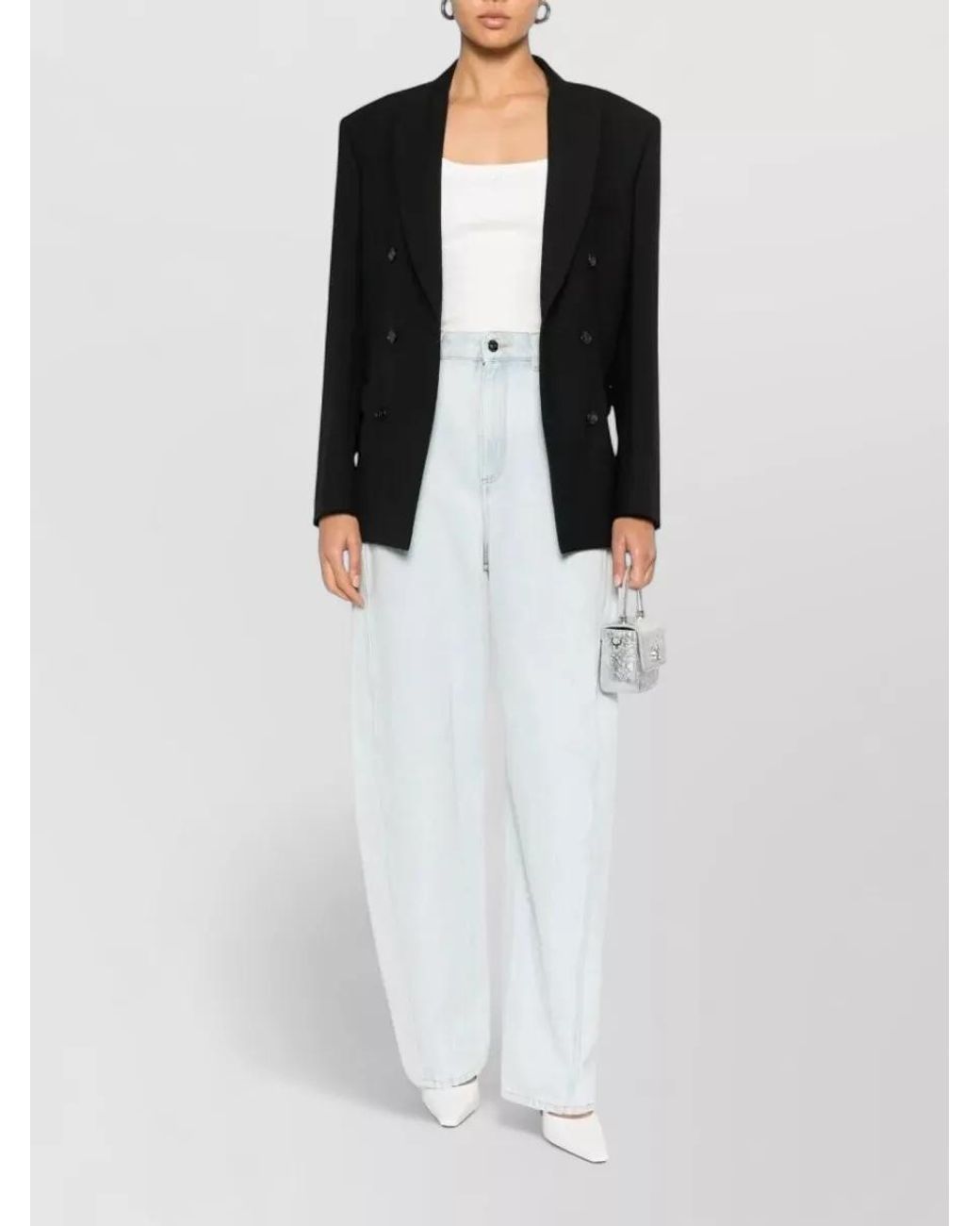 Givenchy White Denim Wide-Leg Jeans