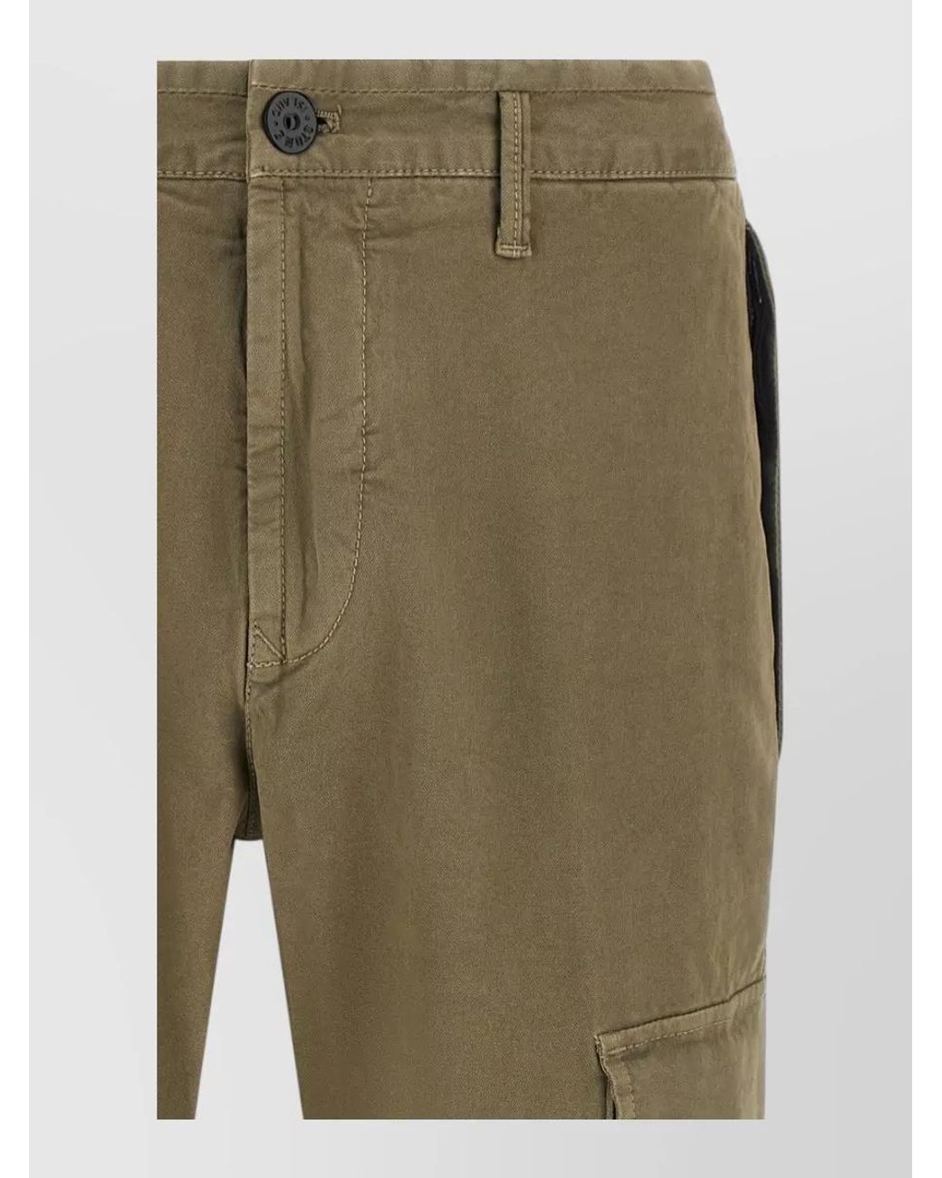 Stone Island Green Cotton Cargo Pants for men