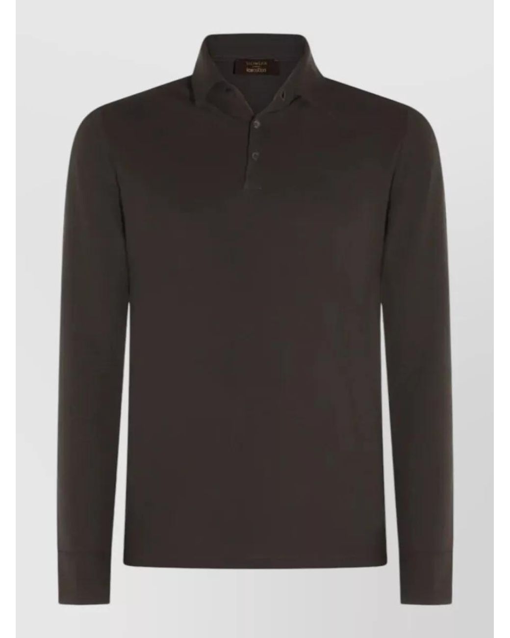 Zanone Black Short-Sleeve Polo Shirt for men