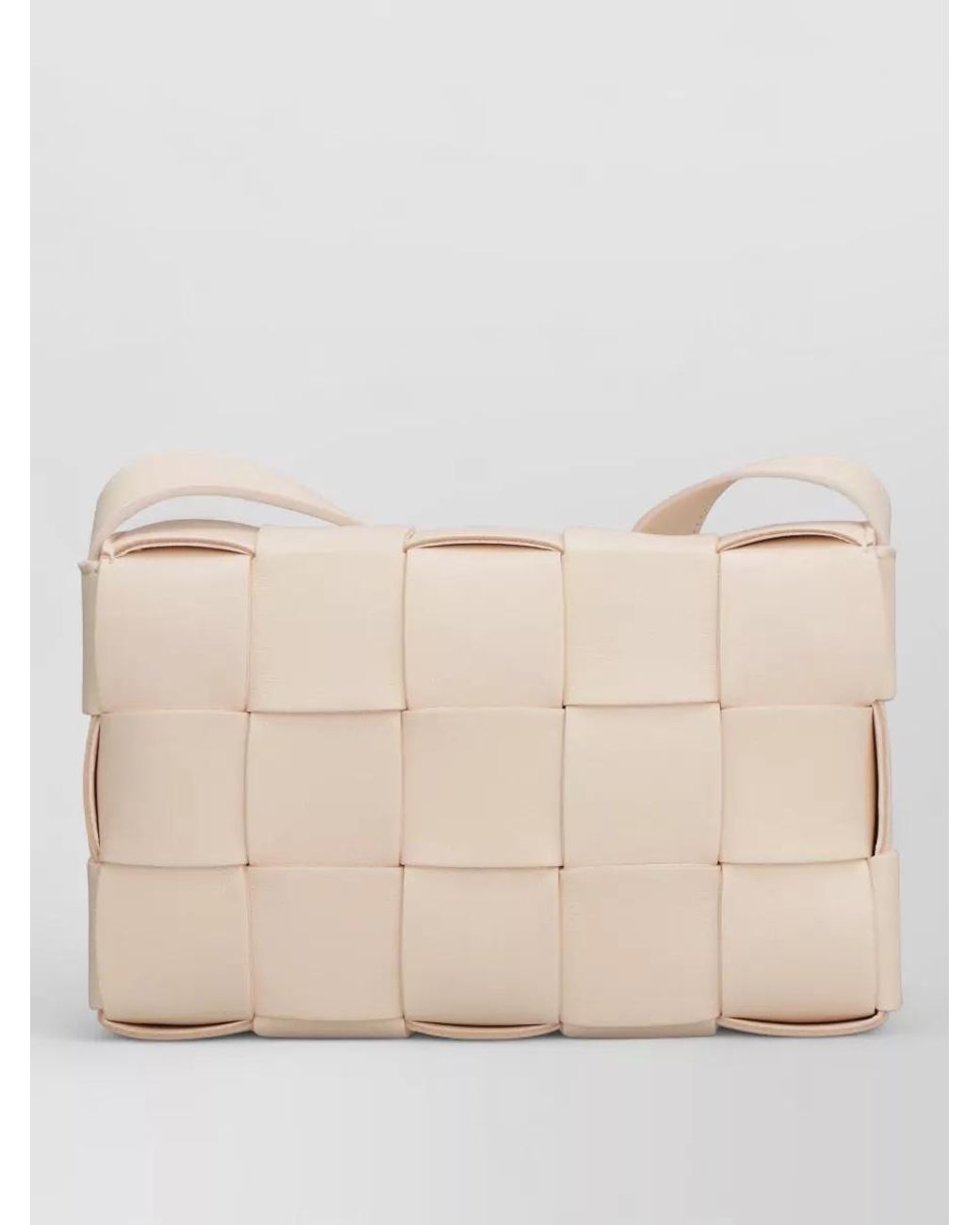 Bottega Veneta White Cassette Small Leather Cross-Body Bag