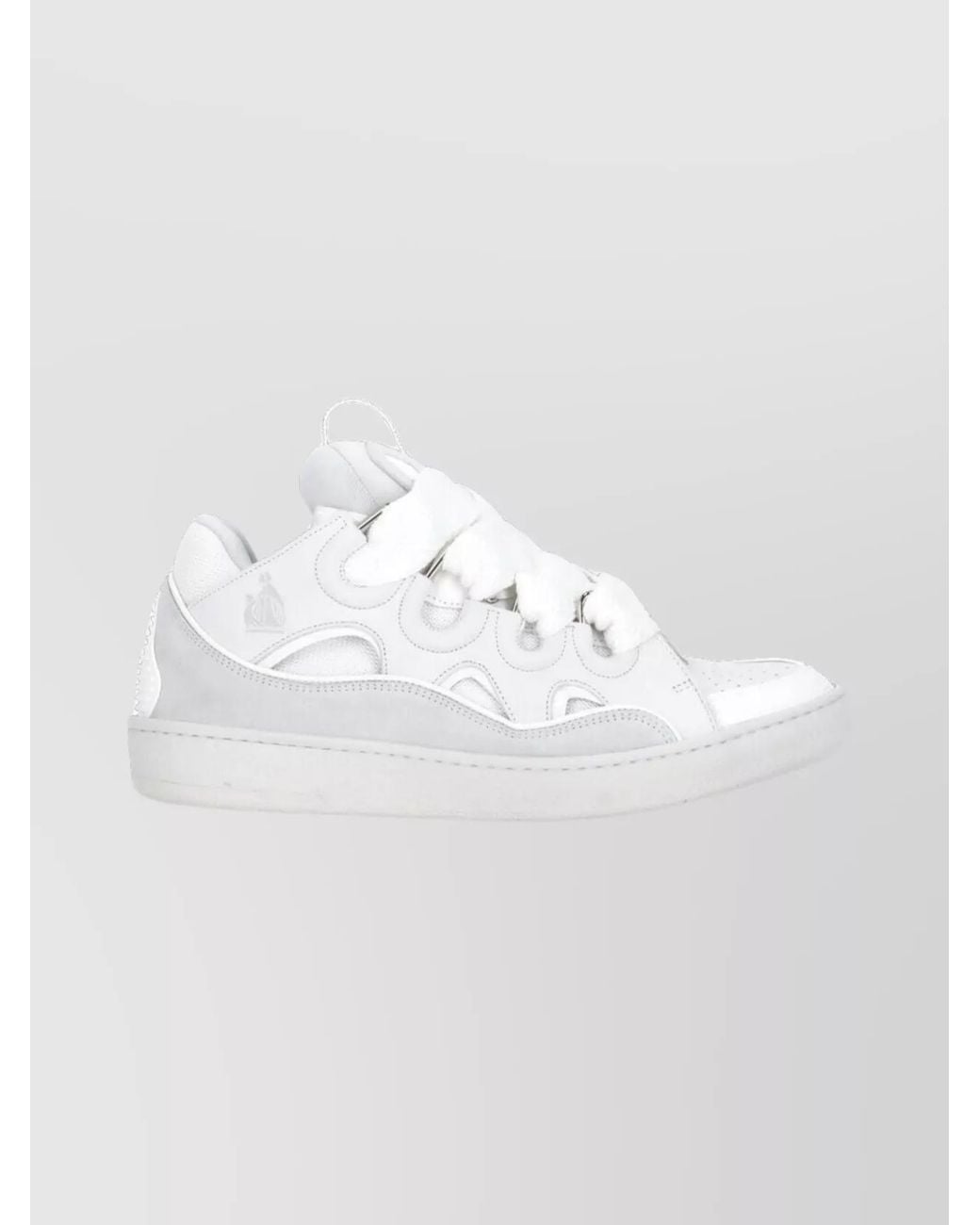 Lanvin White Leather High-Top Sneakers