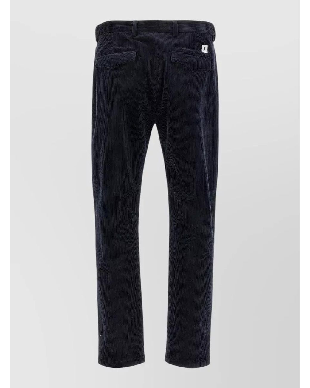 Department 5 Blue Corduroy Cropped Straight-Leg Trousers for men