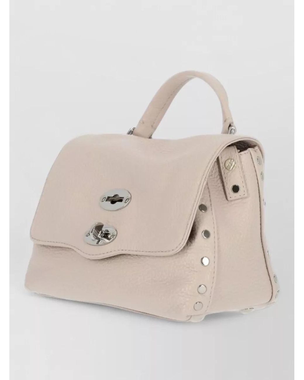 Zanellato Natural Hammered Leather Mini Crossbody Bag