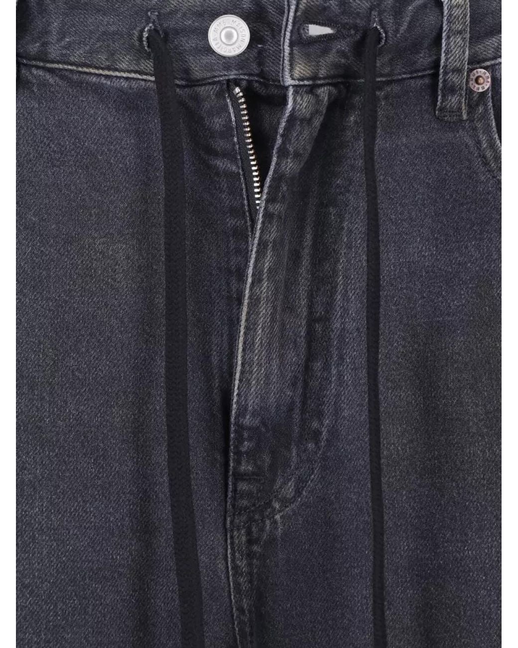 MM6 by Maison Margiela Blue Straight-Leg Low-Rise Denim Jeans