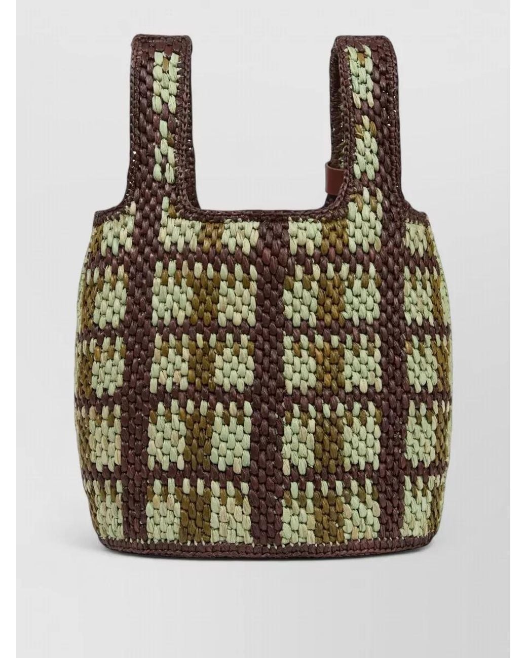 A.P.C. Multicolor Pecan Raffia Tote Bag