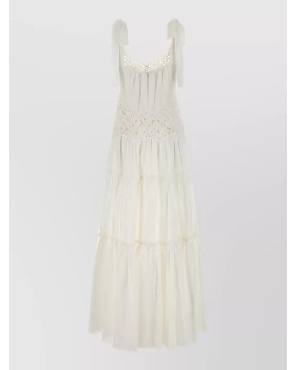 Chloé White Cotton Maxi Dress