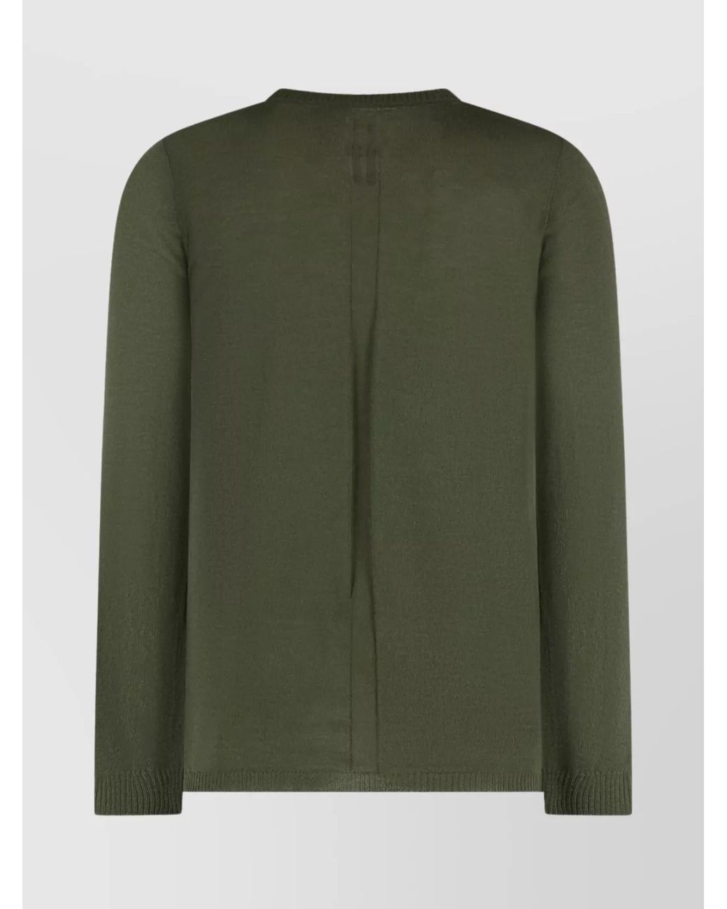 Rick Owens Green Virgin Wool Crew-Neck Sweater for men
