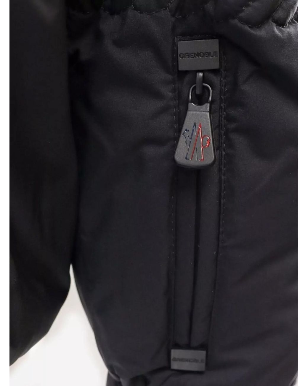 Moncler Blue High Collar Quilted Nylon Outerwear